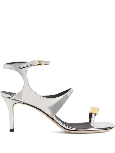 Shop Giuseppe Zanotti Ciubecca High-heel Sandals In 银色