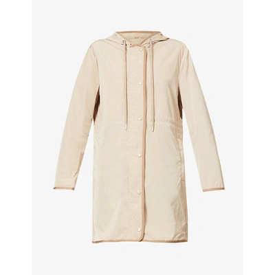 Shop Moncler Womens Sand Lebris Hooded Shell Coat Xl