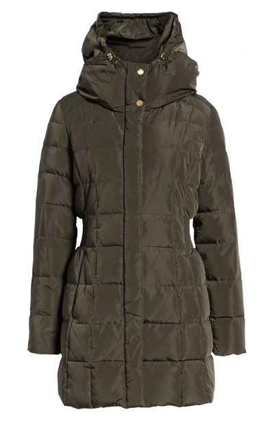 Shop Cole Haan Signature Cole Haan Hooded Down & Feather Jacket In Forest