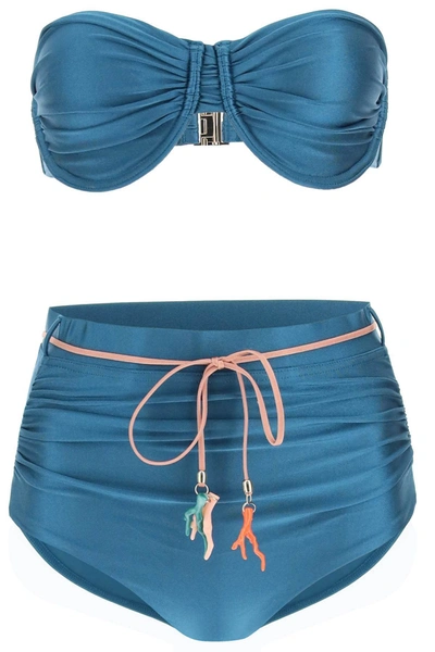 Shop Zimmermann Cassia Bikini In Blue