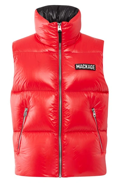 Shop Mackage Kane Puffer Vest In Punch