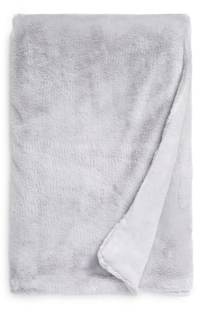 Shop Unhide Li'l Marsh Medium Plush Blanket In Silver Fox