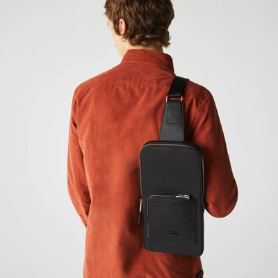 Shop Lacoste Menâs Chantaco Snug Leather Bag - One Size In Black