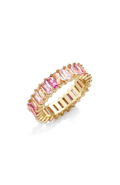 Shop Baublebar Mini Alidia Baguette Ring In Pink
