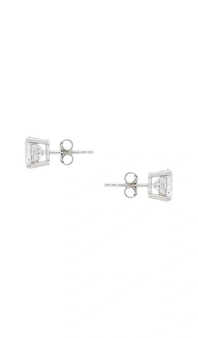 Adinas Jewels Juliette Stud Earring In Silver