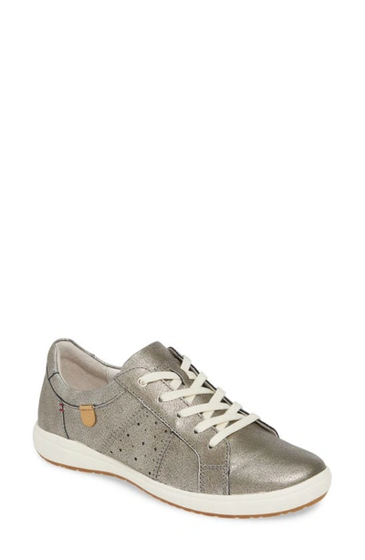 Shop Josef Seibel Caren 01 Sneaker In Platin Metallic Leather