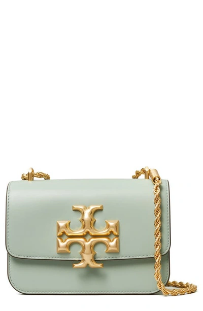 Shop Tory Burch Small Eleanor Convertible Leather Shoulder Bag In Blue Celadon