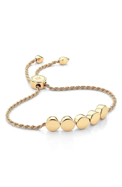 Shop Monica Vinader Engravable Linear Bead Friendship Bracelet In Gold