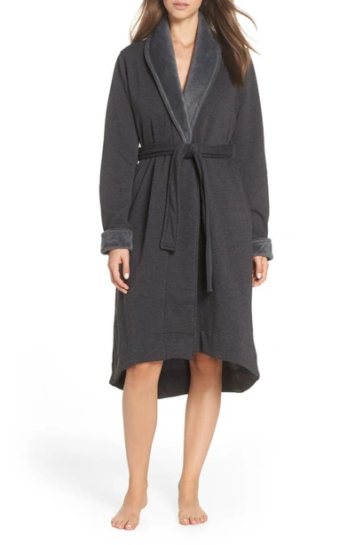 Shop Ugg Duffield Ii Robe In Black Bear Heather