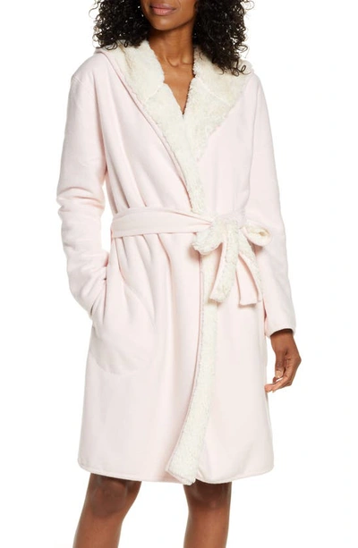 Shop Ugg Portola Reversible Hooded Robe In Seashell Pink Heather