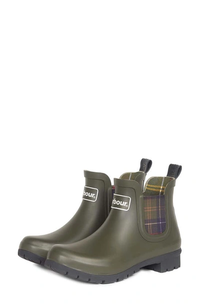 Shop Barbour Kingham Chelsea Rain Boot In Olive