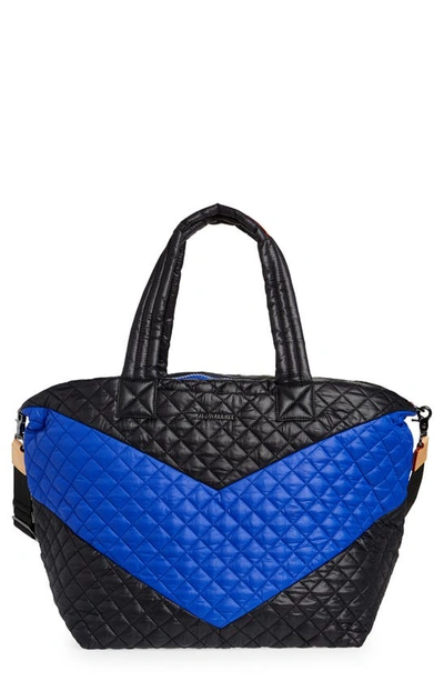 Shop Mz Wallace Deluxe Large Metro Tote In Black Chevron