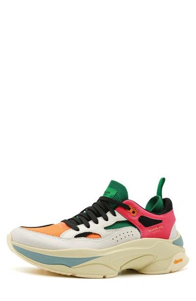 Shop Brandblack Saga Sneaker In White/ Orange/ Aqua/ Pink