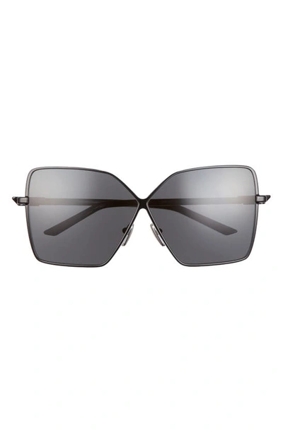 Shop Prada 64mm Square Sunglasses In Black/ Dark Grey