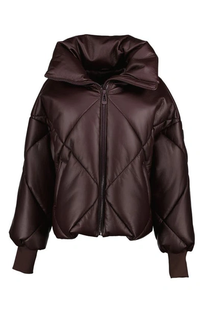 Shop Noize Paris-x Water Resistant Puffer Jacket In Oxblood
