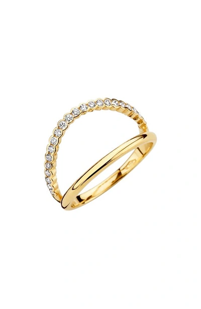 Shop Kimai Ally Lab Created Diamond Split Ring In Yellow Gold