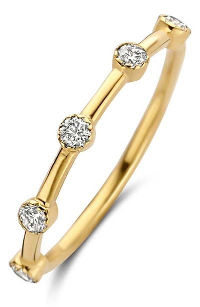 Shop Kimai Remi Lab Created Diamond Station Ring In Yellow Gold
