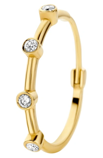 Shop Kimai Remi Single Lab Created Diamond Hoop Earring In Yellow Gold