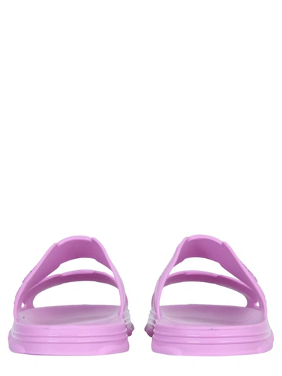 Shop Gcds Rubber Slide Sandals Unisex In Pink