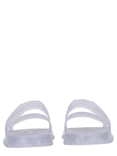 Shop Gcds Rubber Slide Sandals Unisex In White