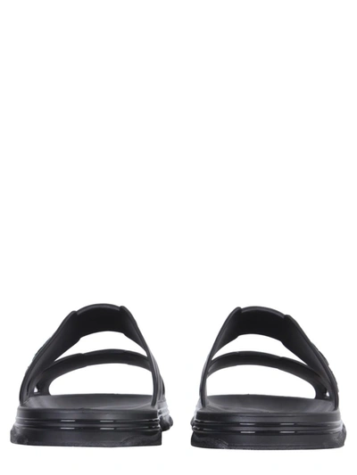 Shop Gcds Rubber Slide Sandals Unisex In Black