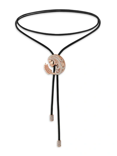 Shop Jacob & Co. Women's Zodiac 18k Rose Gold & Diamond Virgo String Necklace