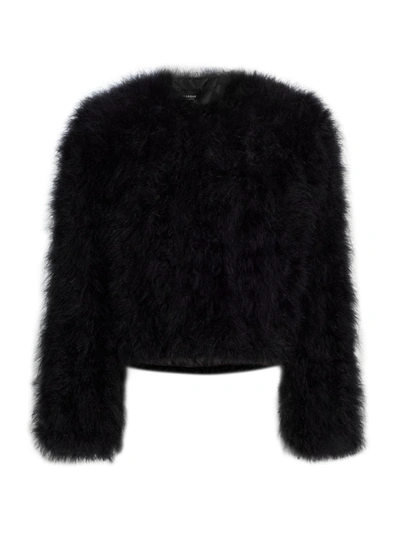 Shop Lamarque Women's Deora Feathered Jacket In Black