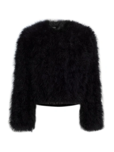 Lamarque Deora Feather Jacket In Black