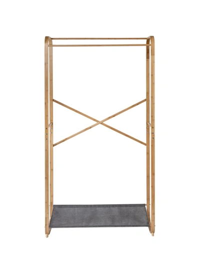 Shop Honey-can-do Bamboo & Canvas Garment Rack In Natural