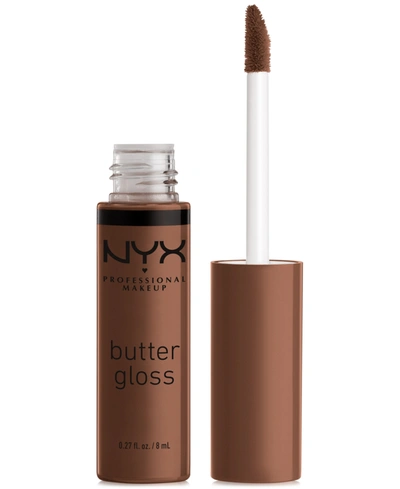 Shop Nyx Professional Makeup Butter Gloss Non-stick Lip Gloss In Fudge Me