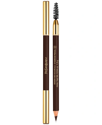Shop Saint Laurent Dessin Des Sourcils Eyebrow Pencil In Dark Brown