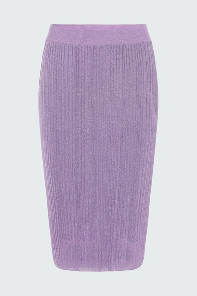 Shop Dorothee Schumacher Sleek Shine Skirt In Violett