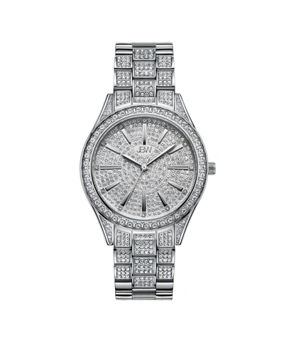 Jbw Women's Cristal Diamond (1/8 Ct. T.w.) Watch In Stainless Steel Watch 38mm In Silver