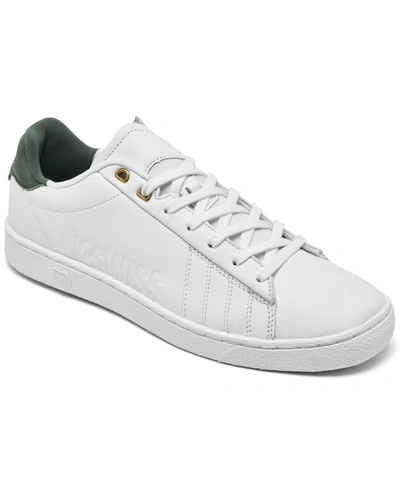 Shop K-swiss Men's Court 66 Casual Sneakers From Finish Line In White/green