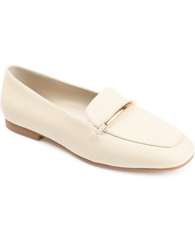 Shop Journee Collection Women's Wrenn Slip On Loafers In Ivory