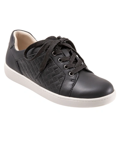 Shop Trotters Women's Adore Sneaker Women's Shoes In Black Quilted
