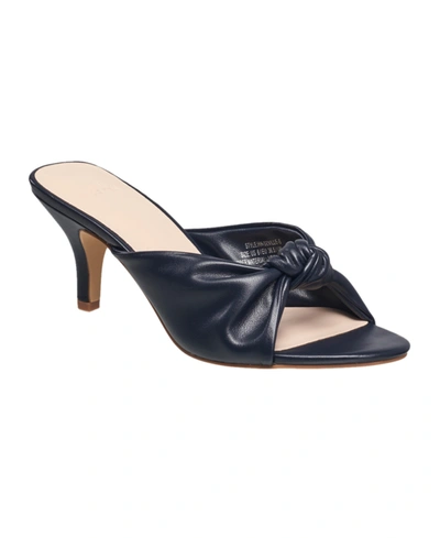 Shop H Halston Women's Seviille Knot Detail Heel Sandals In Slate