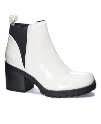 Shop Dirty Laundry Women's Lido Lug Sole Booties Women's Shoes In White Patent