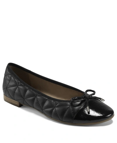 Shop Aerosoles Women's Celia Ballet Flats Women's Shoes In Black- Faux Leather
