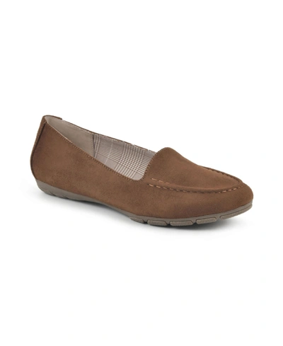 Shop Cliffs By White Mountain Women's Gracefully Flats In Whiskey Suede