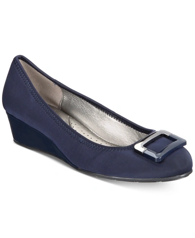 Shop Bandolino Women's Tad Wedge Pumps In Navy