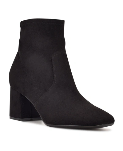 Shop Nine West Women's Viper 9x9 Square Toe Booties Women's Shoes In Black