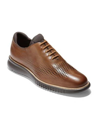 Shop Cole Haan Men's 2.zerogrand Laser Wing Oxford Shoes Men's Shoes In British Tan/java