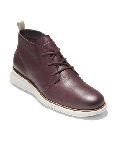 Shop Cole Haan Men's 2.zerogrand Chukka Boots Men's Shoes In Pinot/dove Gray