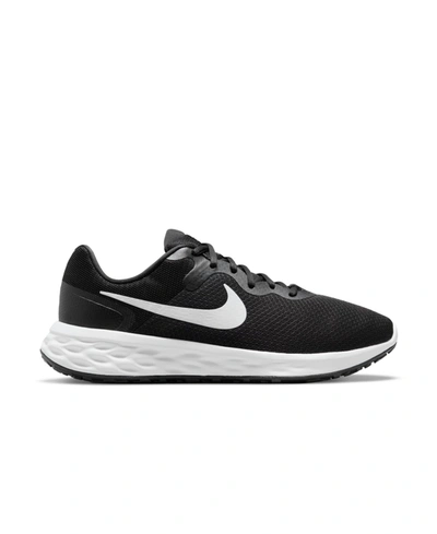 Shop Nike Men's Revolution 6 Next Nature Extra Wide Width Running Sneakers From Finish Line In Black/white
