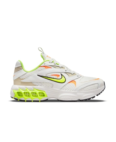 Shop Nike Women's Zoom Air Fire Casual Sneakers From Finish Line In Summit White/volt