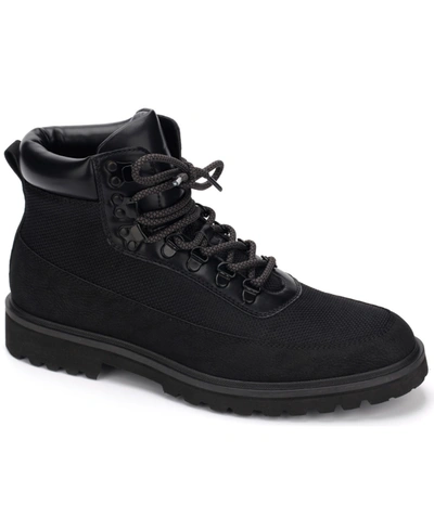 Shop Kenneth Cole Reaction Men's Klay Lug Combat Boots Men's Shoes In Black