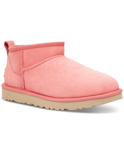 Shop Ugg Classic Ultra Mini Booties In Pink Blossom