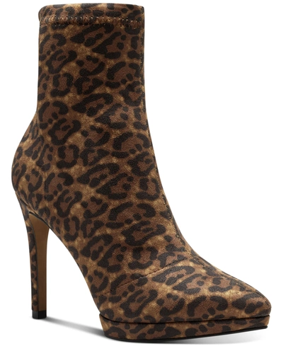 Shop Jessica Simpson Women's Valyn Stiletto-heel Dress Booties Women's Shoes In Natural