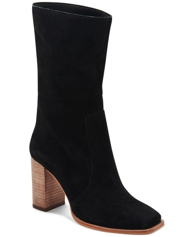 Shop Dolce Vita Nokia Slouch Booties Women's Shoes In Black Suede